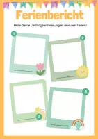Vorschau - Arbeitsblätter - Ferienbericht - Auftrag nach den Osterferien, Sommerferien, Winterferien - Deckblatt