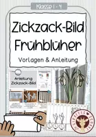 Vorschau - Unterrichtsreihen - Zickzack Bilder - Agamographen Frühling / Frühblüher - Vorlagen & Anleitung - Deckblatt