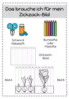 Vorschau - Unterrichtsreihen - Zickzack Bilder - Agamographen Frühling / Frühblüher - Vorlagen & Anleitung - Seite 1