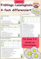 Vorschau - Arbeitsblätter - 4 Frühlings-Leselogicals Klasse 5-8 - Deckblatt