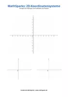 Vorschau - Mal- und Bastelvorlagen - FREEBIE: Vorlagen Koordinatensysteme (2D & 3D) - Deckblatt