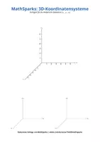 Vorschau - Mal- und Bastelvorlagen - FREEBIE: Vorlagen Koordinatensysteme (2D & 3D) - Seite 1