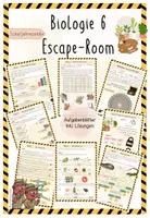 Vorschau - Spiele - Schuljahresbeginn | Wiederholung | Biologie 6 | Escape Room | sofort einsetzbar - Deckblatt