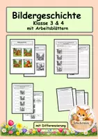 Vorschau - Arbeitsblätter - Bildergeschichte Honig Klasse 3/4 mit Arbeitsblättern - Deckblatt