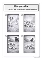 Vorschau - Arbeitsblätter - Bildergeschichte Hunde Klasse 3/4 mit Arbeitsblättern - Seite 1