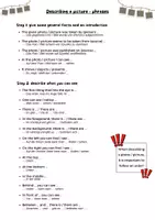Vorschau - Arbeitsblätter - Describing pictures - phrases - Deckblatt