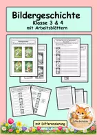 Vorschau - Arbeitsblätter - Bildergeschichte Klasse 3/4 mit Arbeitsblättern - Deckblatt