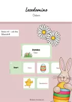 Vorschau - Spiele - Freiarbeit: Lesedomino Ostern - Deckblatt