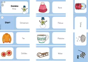 Vorschau - Spiele - Freiarbeit: Lesedomino Winter Kl.1/2 - Seite 2