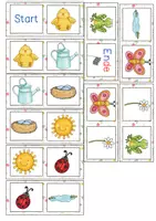 Vorschau - Spiele - Domino zu Frühlingswörtern (Bild - Bild, Bild - Wort) - perfekt für DaZ! - Seite 1