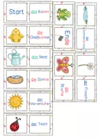 Vorschau - Spiele - Domino zu Frühlingswörtern (Bild - Bild, Bild - Wort) - perfekt für DaZ! - Deckblatt