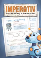Vorschau - Arbeitsblätter - Imperativ | Forscherauftrag in Partnerarbeit mit Story - Deckblatt