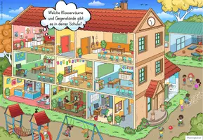 Vorschau - Arbeitsblätter - Schule | Wimmelbild | Anfangsunterricht | differenziert - Seite 3