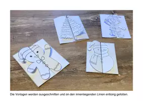 Vorschau - Mal- und Bastelvorlagen - Weihnachtskarten/Ziehharmonikakarten - Vorlagen - Seite 1