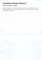 Vorschau - Arbeitsblätter - Schulstart Mathe Klasse 7 – Wiederholung Klasse 6 | Arbeitsheft mit Diagnosetest (Unterrichtsmaterial) - Deckblatt