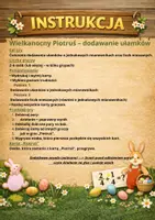 zapowiedź - Wielkanocny Piotruś – ułamki zwykłe – dodawanie i odejmowanie – 4 gry – klasy 4–7 – 120 kart + karta Piotruś- Zając – PDF - strona 1