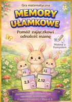 zapowiedź - Memory ułamkowe – zamiana ułamków zwykłych i liczb mieszanych na liczby dziesiętne – gra matematyczna wielkanocna klasa 4–5 - obwoluta