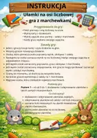zapowiedź - Ułamki zwykłe na osi liczbowej + dodawanie i odejmowanie ułamków zwykłych o takich samych mianownikach – gra z marchewkami – Poziom 1 (Małe zajączki, klasa 4) - strona 1