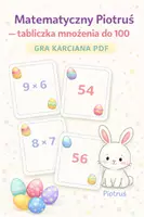zapowiedź - Matematyczny Piotruś – tabliczka mnożenia do 100 – gra karciana PDF - obwoluta