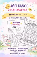 zapowiedź - Wielkanoc – mnożenie w zakresie 100 – kolorowanka + karta pracy PDF do druku - obwoluta