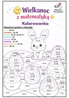 zapowiedź - Wielkanoc – mnożenie w zakresie 100 – kolorowanka + karta pracy PDF do druku - strona 1