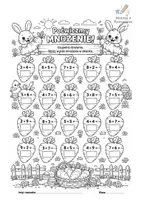 zapowiedź - Wielkanoc – mnożenie w zakresie 100 – kolorowanka + karta pracy PDF do druku - strona 2
