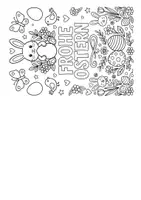 Vorschau - Arbeitsblätter - Ostern Geschenkkarte (Frohe Ostern, A5 zum Falten) - Seite 2