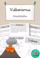 Vorschau - Arbeitsblätter - Faszinierende Vulkane - lehrreiche Arbeitsblätter - Deckblatt