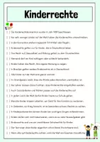 Vorschau - Arbeitsblätter - Kinderrechte - Lesetext mit Fragen + Lösung - Seite 2