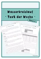Vorschau - Arbeitsblätter - Wasserkreislauf - Text der Woche - Deckblatt