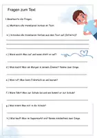 Vorschau - Text - Lesetext mit Fragen Trennbare Verben - Seite 2