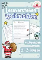 Vorschau - Stationenlernen - Deutsch Leseverstehen Weihnachten (Klasse 2–3) - Deckblatt