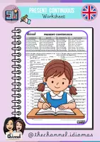 Vorschau - Arbeitsblätter - PRESENT CONTINUOUS – Conjugation Worksheet - Deckblatt