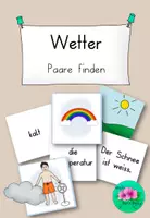 Vorschau - Spiele - Paare finden Wetter- Grundwortschatz- differenziert - Deckblatt