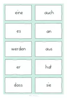 Vorschau - Aufgabenkarten - Häufigste Wörter - Grundwortschatz 'kleine Wörter' - Seite 3