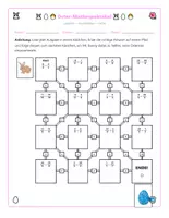 Vorschau - Arbeitsblätter - Bruchrechnen Labyrinth: Brüche Addieren - Ostern Mathe - Seite 1