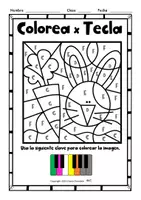 Vista previa - Hojas de trabajo - Colorea por Teclas de Piano | Actividades de Pascua - página 3