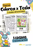 Vista previa - Hojas de trabajo - Colorea por Teclas de Piano | Actividades de Pascua - Portada