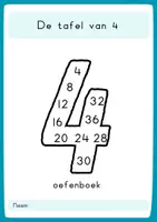 Voorbeeld - Tafelboek: De tafel van 4 - Voorblad