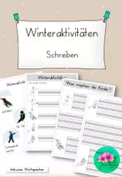 Vorschau - Arbeitsblätter - Winteraktivitäten Schreiben - dreifach differenziert - Deckblatt