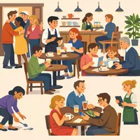Vorschau - Stundenentwürfe - A1 - Wimmelbild - Das Restaurant / Das Café - Deckblatt