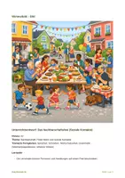 Vorschau - Stundenentwürfe - A2 - Wimmelbild - Das Nachbarschaftsfest (Soziale Kontakte) - Seite 2
