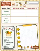 Aperçu - Apprentissages en autonomie - Little Bites Kids Meal Planner | Weekly Meal Plan & Grocery List Printable - Page 2