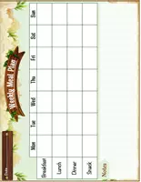 Aperçu - Apprentissages en autonomie - Little Bites Kids Meal Planner | Weekly Meal Plan & Grocery List Printable - Page 3