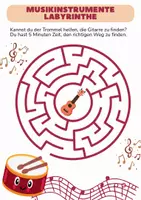 Vorschau - Spiele - Labyrinth Musikinstrumente Musik | Kl. 1–2 - Seite 1