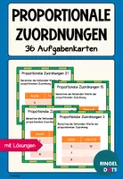 Vorschau - Stationenlernen - Proportionale Zuordnungen 36 Aufgabenkarten - Deckblatt