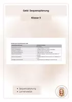 Vorschau - Unterrichtsreihen - Geld: Sequenzplanung - Deckblatt