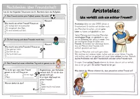 Vorschau - Arbeitsblätter - Freunde: Aristoteles und Freundschaft 3. 4. 5. 6. Klasse Ethik Religion Glück Sachunterricht - Seite 2