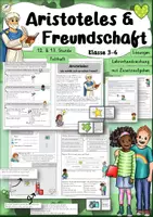 Vorschau - Arbeitsblätter - Freunde: Aristoteles und Freundschaft 3. 4. 5. 6. Klasse Ethik Religion Glück Sachunterricht - Deckblatt