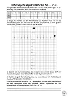 Vorschau - Arbeitsblätter - Quadratische Funktionen: Die Umgedrehte Normalparabel f(x) = - x² - Seite 1